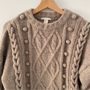 H&M CABLE-KNIT SWEATER XS